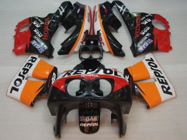 Cheap 1990-1999 Honda CBR400RR NC29 Motorcycle Fairings - Orange White Red Glossy Black Repsol HRC Canada