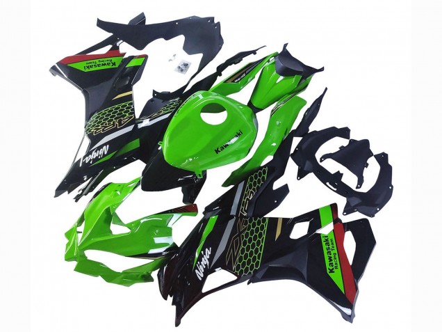 2019-2025 Kawasaki ZX25R ZX-25R Motorcycle Fairings - Green Black Red Honeycomb Canada