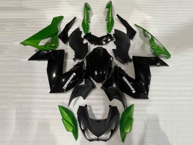 Cheap 2015-2016 Kawasaki Z250/Z300 Motorcycle Fairing - Green Glossy Black Canada