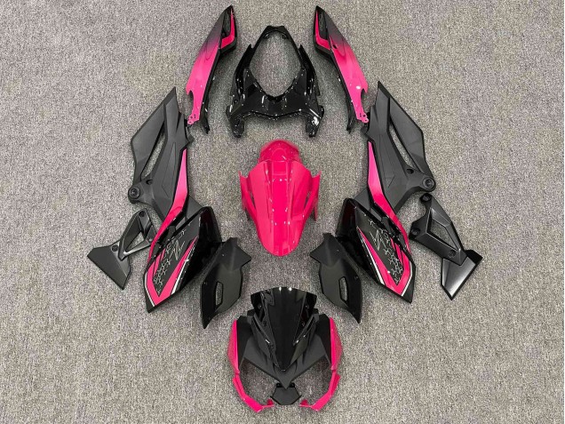 2018-2024 Kawasaki Z400 Motorcycle Fairings - Matte Black Bright Pink Canada