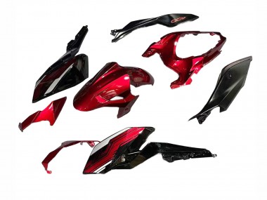 Cheap 2018-2024 Kawasaki Z400 Motorcycle Fairings - Candy Red Glossy Black Canada