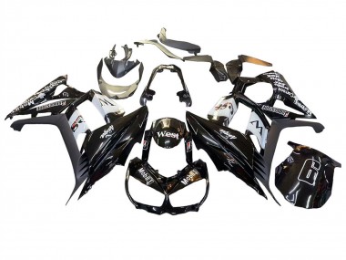 Cheap 2010-2016 Kawasaki Z1000SX Motorcycle Fairings - Glossy Black Gold White Mobil West Canada