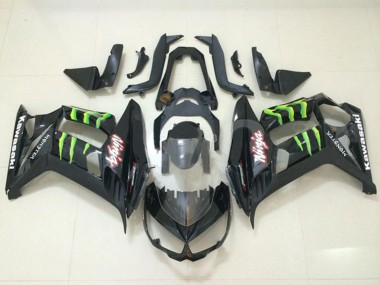 Cheap 2010-2016 Kawasaki Z1000SX Motorcycle Fairings - Glossy Black Green Monster Canada