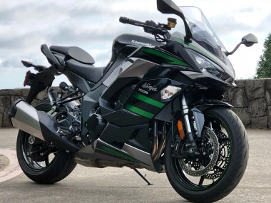 Cheap 2020-2025 Kawasaki Z1000SX Motorcycle Fairings - Black with Green Lines Ninja Canada