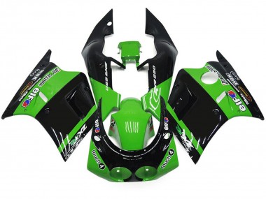 Cheap 1989-1990 Kawasaki ZXR250 Motorcycle Fairings - Green Glossy Black Elf Touch4 Bridgestone Canada