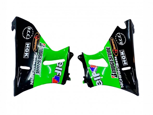 1998-2003 Kawasaki ZZR600 Motorcycle Fairings - Green Black Monster Elf Canada
