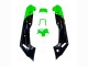1998-2003 Kawasaki ZZR600 Motorcycle Fairings - Green Black Monster Elf Canada