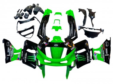 Cheap 1998-2003 Kawasaki ZZR600 Motorcycle Fairings - Green Black Monster Elf Canada
