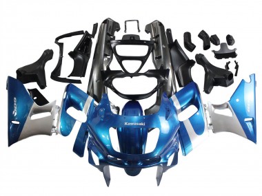 Cheap 1993-2007 Kawasaki ZZR400 Motorcycle Fairings - Blue Silver Black Canada