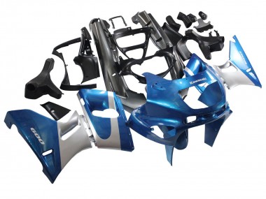Cheap 1998-2003 Kawasaki ZZR600 Motorcycle Fairings - Blue Silver Black Canada