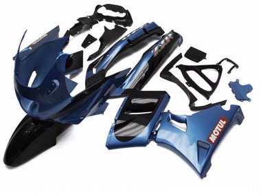Cheap 1993-2007 Kawasaki ZZR400 Motorcycle Fairings - Blue Black Red Motul Canada