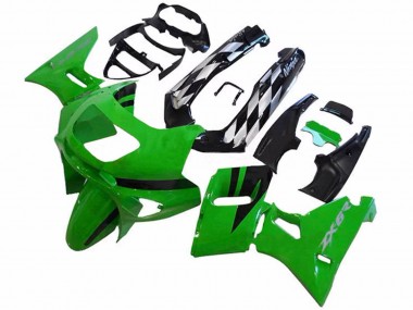 Cheap 1993-2007 Kawasaki ZZR400 Motorcycle Fairings - Green Glossy Black Canada
