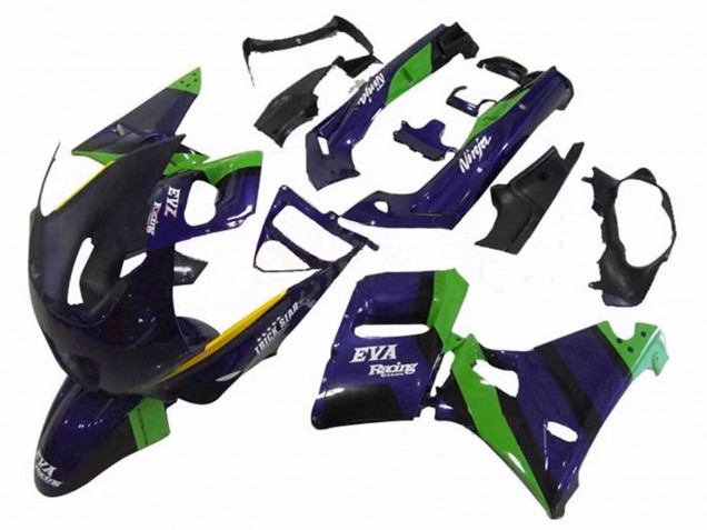 1993-2007 Kawasaki ZZR400 Motorcycle Fairings - Green Dark Blue Purple Trick Star Eva Racing Canada