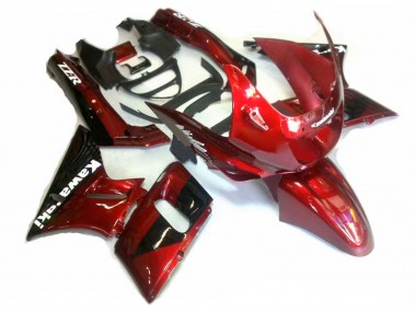 Cheap 1993-2007 Kawasaki ZZR400 Motorcycle Fairings - Red Glossy Black Canada