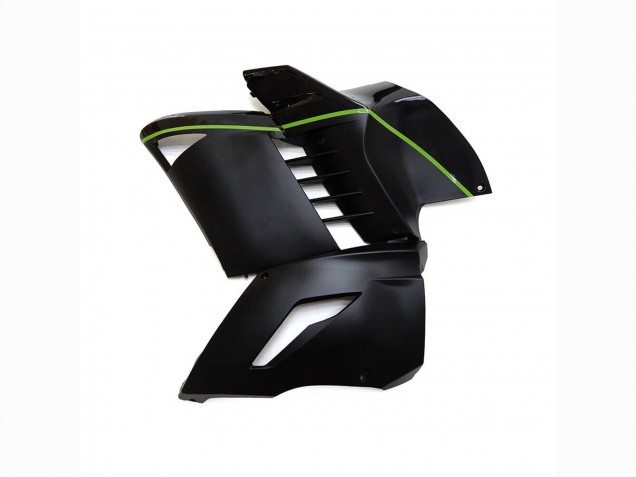 2007-2009 Kawasaki GTR1400/ZG1400 Motorcycle Fairings - Matte Black Green Lines Canada