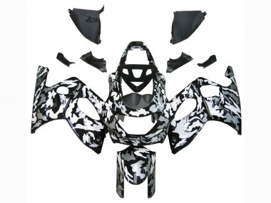 Cheap 1996-2007 Yamaha YZF600R Thundercat Motorcycle Fairings - Black White Grey Camouflage Canada