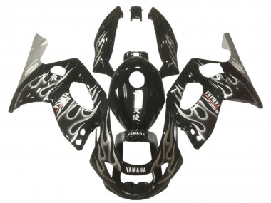 Cheap 1996-2007 Yamaha YZF600R Thundercat Motorcycle Fairings - Glossy Black Silver Flame Canada