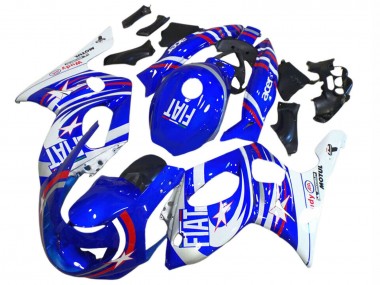Cheap 1996-2007 Yamaha YZF600R Thundercat Motorcycle Fairings - Blue White Silver Red Fiat Motul Canada