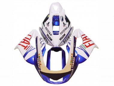 Cheap 1997-2007 Yamaha YZF 1000R Thunderace Motorcycle Fairings - White Blue Fiat Motul Canada