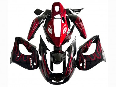 Cheap 1997-2007 Yamaha YZF 1000R Thunderace Motorcycle Fairing Kits - Black with Red Flame Canada