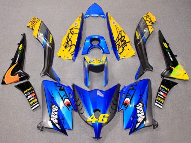 Cheap 2012-2014 Yamaha TMAX530 Motorcycle Fairings - Blue Yellow Black Shark 46 Canada