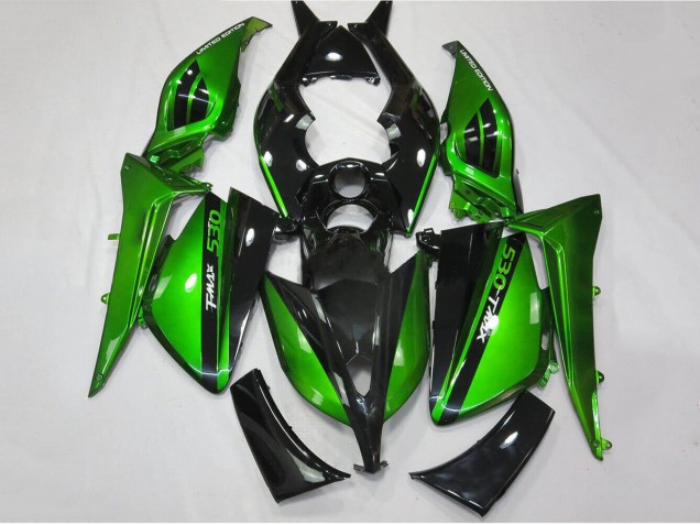 2012-2014 Yamaha TMAX530 Motorcycle Fairings - Glossy Green Black Canada