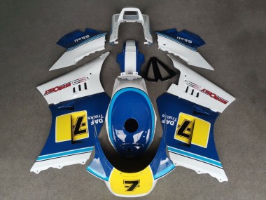 Cheap 1984-1987 Suzuki RG400 RG500 RG400/500 Motorcycle Fairings - White Blue Yellow 7 Canada