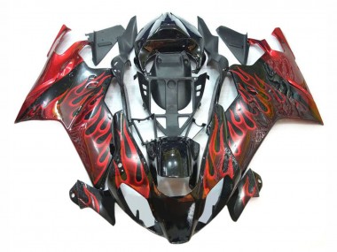 Cheap 2003-2006 Aprilia RSV1000 Motorcycle Fairings - Glossy Black Red Flame Canada