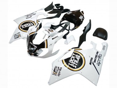 Cheap 2003-2006 Aprilia RSV1000 Motorcycle Fairings - White Black Lucky Strike Motul Michelin Canada