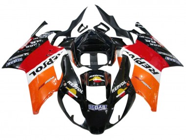 Cheap 2003-2006 Aprilia RSV1000 Motorcycle Fairings - Orange White Red Black Repsol Canada