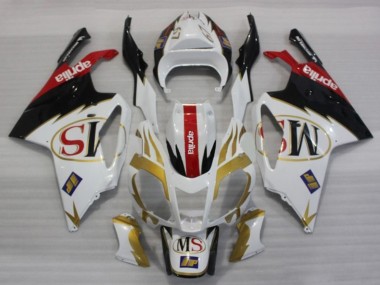 Cheap 2003-2006 Aprilia RSV1000 Motorcycle Fairings - White Gold Red Black Canada