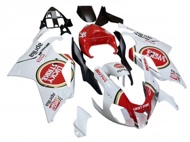 Cheap 2003-2006 Aprilia RSV1000 Motorcycle Fairings - White Red Lucky Strike Motul 34 Canada
