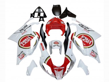 Cheap 2003-2006 Aprilia RSV1000 Motorcycle Fairings - White Red Lucky Strike Motul 34 Canada