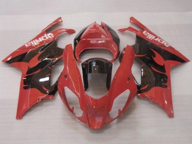 Cheap 2003-2006 Aprilia RSV1000 Motorcycle Fairings - Red Glossy Black Canada