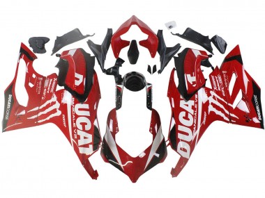 Cheap 2020-2024 Ducati Panigale V2 Motorcycle Fairings - Red Glossy Black Monster Corse Canada