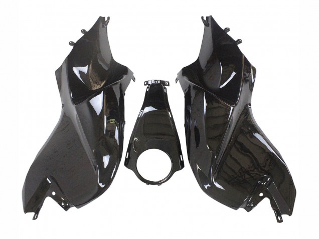 2005-2010 BMW K1200S Motorcycle Fairings - Glossy Black Matte Black Blue Lines Canada