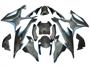 Cheap 2019-2022 BMW S1000RR Motorcycle Fairings - Black Light Blue Forged Carbon Fiber Canada
