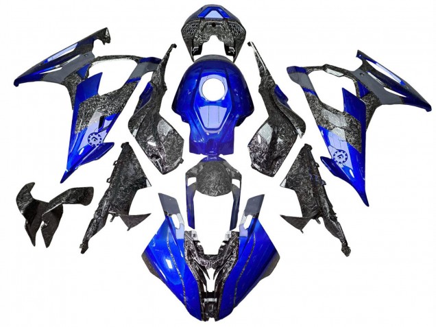 2019-2022 BMW S1000RR Motorcycle Fairings - Blue Forged Carbon Fiber Canada