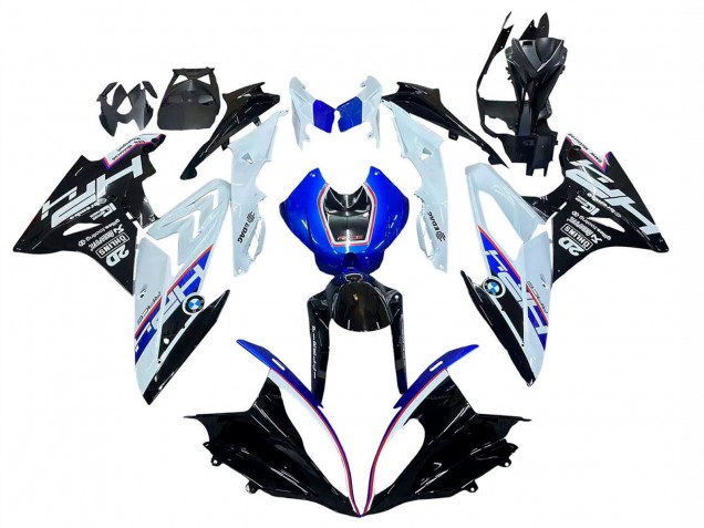 2017-2018 BMW S1000RR Motorcycle Fairing - White Blue Glossy Black Canada