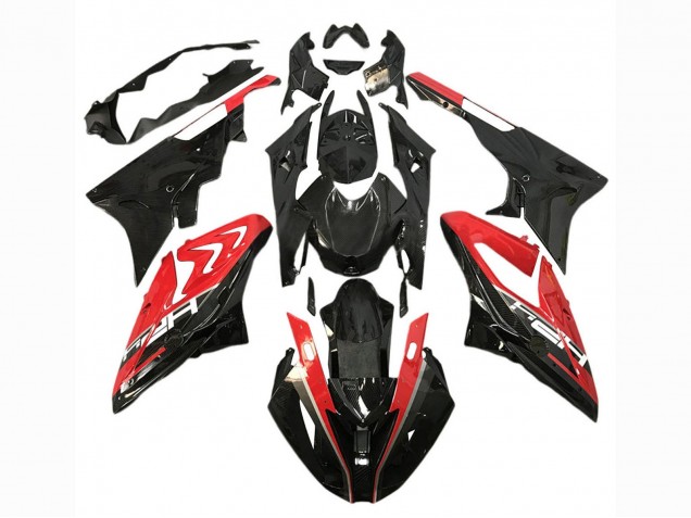 2017-2018 BMW S1000RR Motorcycle Fairings - Red Glossy Black Canada
