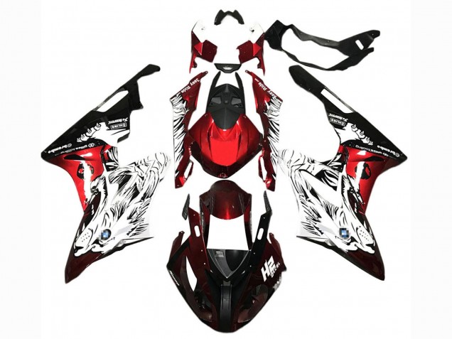 2017-2018 BMW S1000RR Motorcycle Fairings - White Red Black Canada