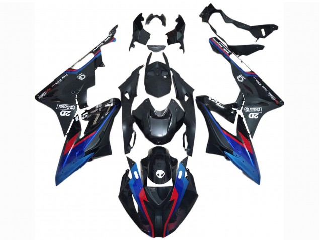 2017-2018 BMW S1000RR Motorcycle Fairings - Blue Red Glossy Black Castrol Canada
