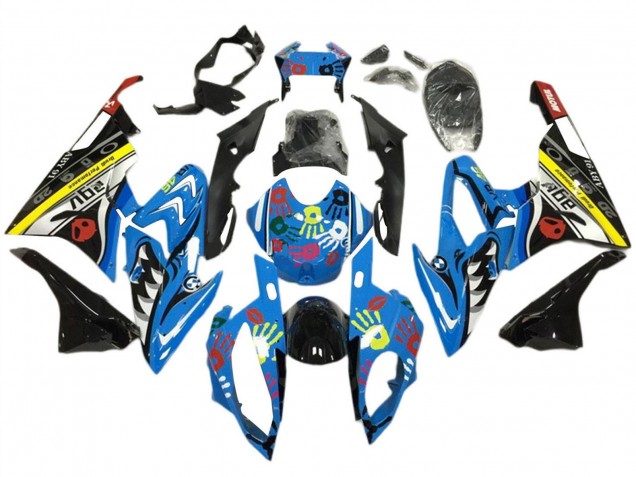 2017-2018 BMW S1000RR Motorcycle Fairings - Blue Yellow Black Shark Canada