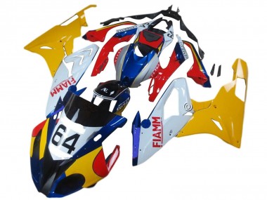 Cheap 2015-2016 BMW S1000RR Motorcycle Fairings - Yellow White Blue Fiamm 64 Canada
