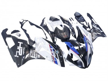 Cheap 2015-2016 BMW S1000RR Motorcycle Fairings - White Blue Black Carbon Fiber Canada
