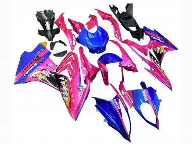 Cheap 2015-2016 BMW S1000RR Motorcycle Fairings - Pink Blue Shark Canada