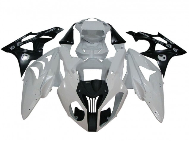 2009-2014 BMW S1000RR Motorcycle Fairings - White Glossy Black Canada