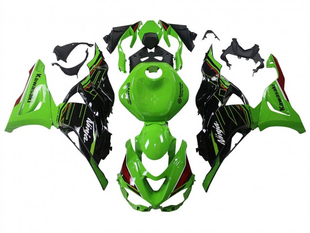 2023-2025 Kawasaki ZX6R Motorcycle Fairings - Green Black Canada