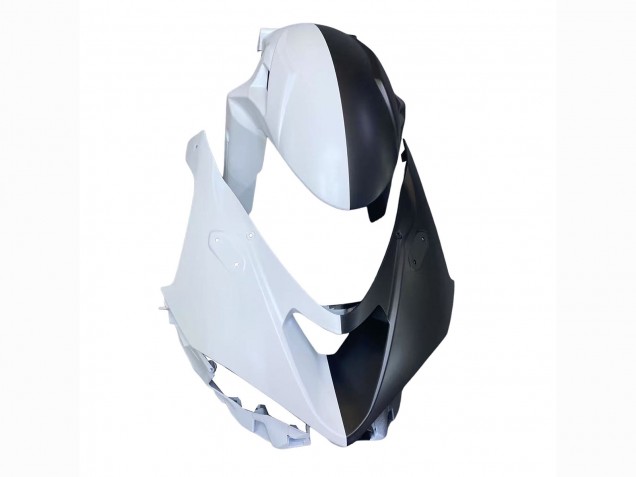 2023-2025 Kawasaki ZX6R Motorcycle Fairings - Black White with Flower Canada