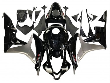 Cheap 2007-2008 Honda CBR600RR Motorcycle Fairing Kits - Silver Glossy Black Canada
